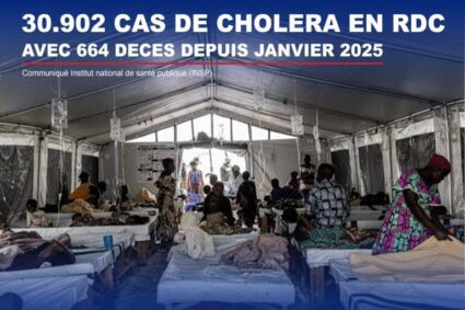 RDC : L’INSP signale une flambée inquiétante de cas de choléra dans plusieurs provinces